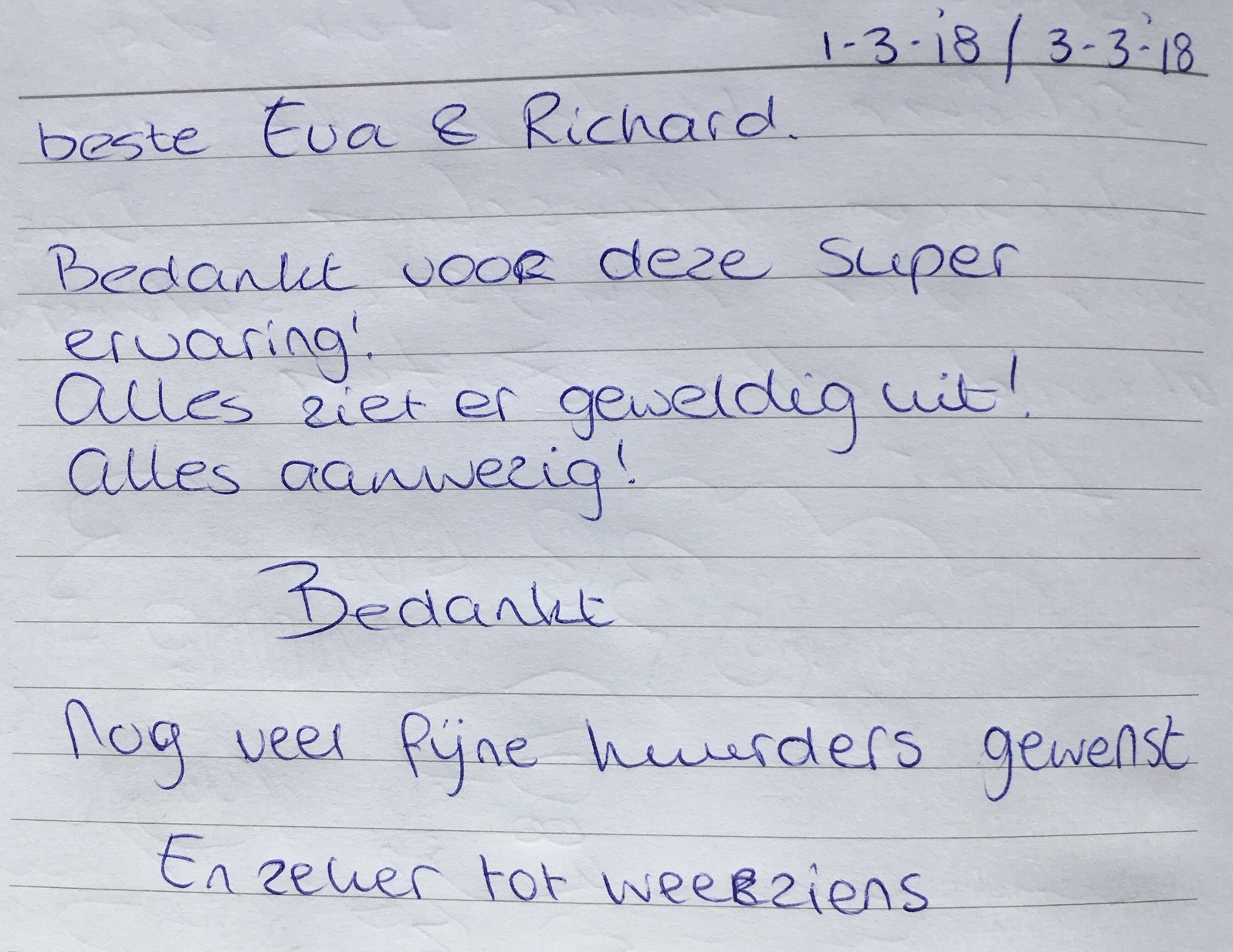 1 maart 2019